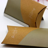 250GSM 300GSM Boîte de papier biodégradable personnalisée en forme d'oreiller pliable à prix raisonnable Emballage en papier kraft