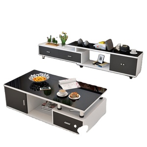 Lu Best Hardware Legs Pierre frittée blanche Peinture cuite au four Armoire TV Stands Table et table basse - Product Image 1