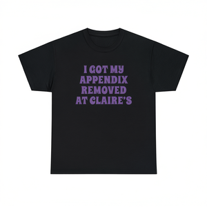 Camiseta con meme divertido de 'Eliminé mi apéndice' de Claire, camiseta 'Cringe', regalo de broma, camiseta de humor inapropiado - Product Image 2