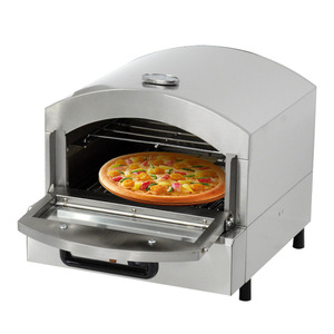 Electric Pizza Oven Single Layer Commercial Bakery Equipment Knob Control EU Plug Freestanding - Product Image 1