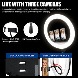 Luce ad Anello da 14 Pollici a Temperatura di Colore Regolabile con Telecomando e Treppiede per Fotografia e <span class=keywords><strong>YouTube</strong></span> a Prezzo di Fabbrica - Product Image 4