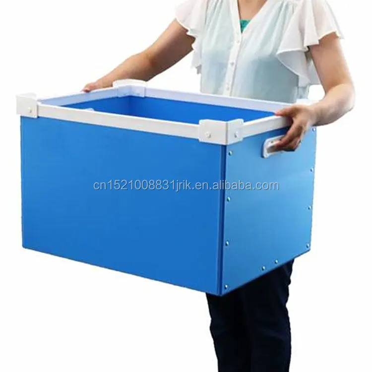 Opvouwbare Pp Gegolfd Polionda Aangepaste Plastic Container Pradan Case Correx Carrying Opbergdoos Met Handvatten Voor Grote Deel
