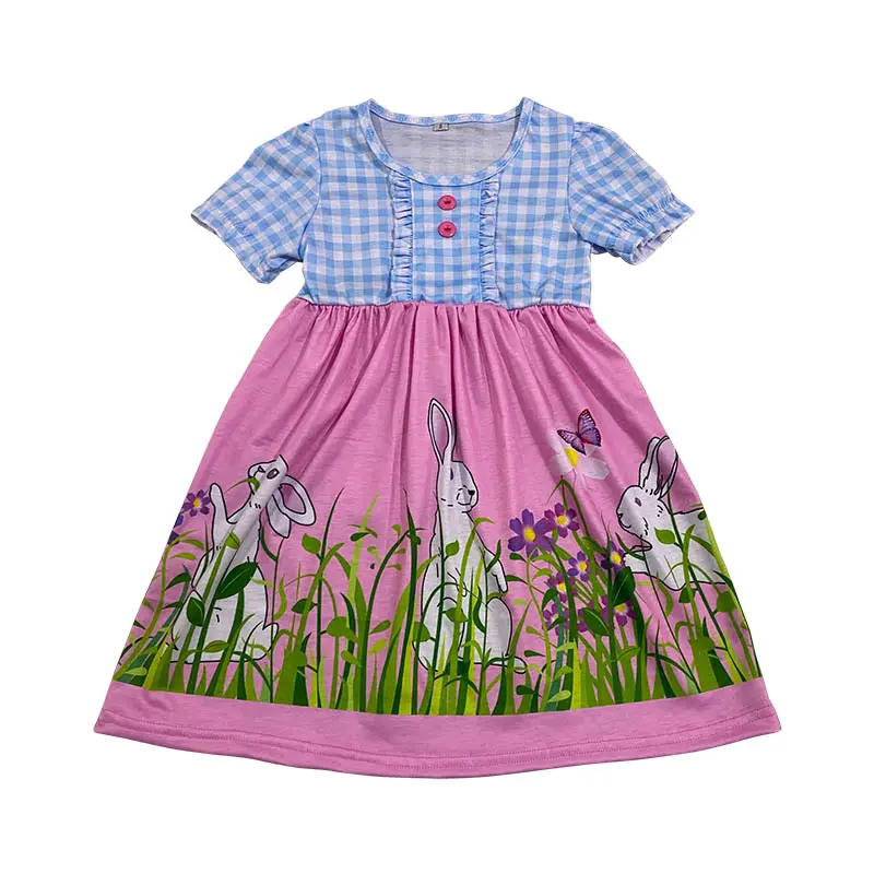 Cười Khúc Khích Mặt Trăng Phục Sinh Dresses Cho Toddler Cô Gái Bông Ruffle Dress Thiết Kế Toddler Khá Dresses