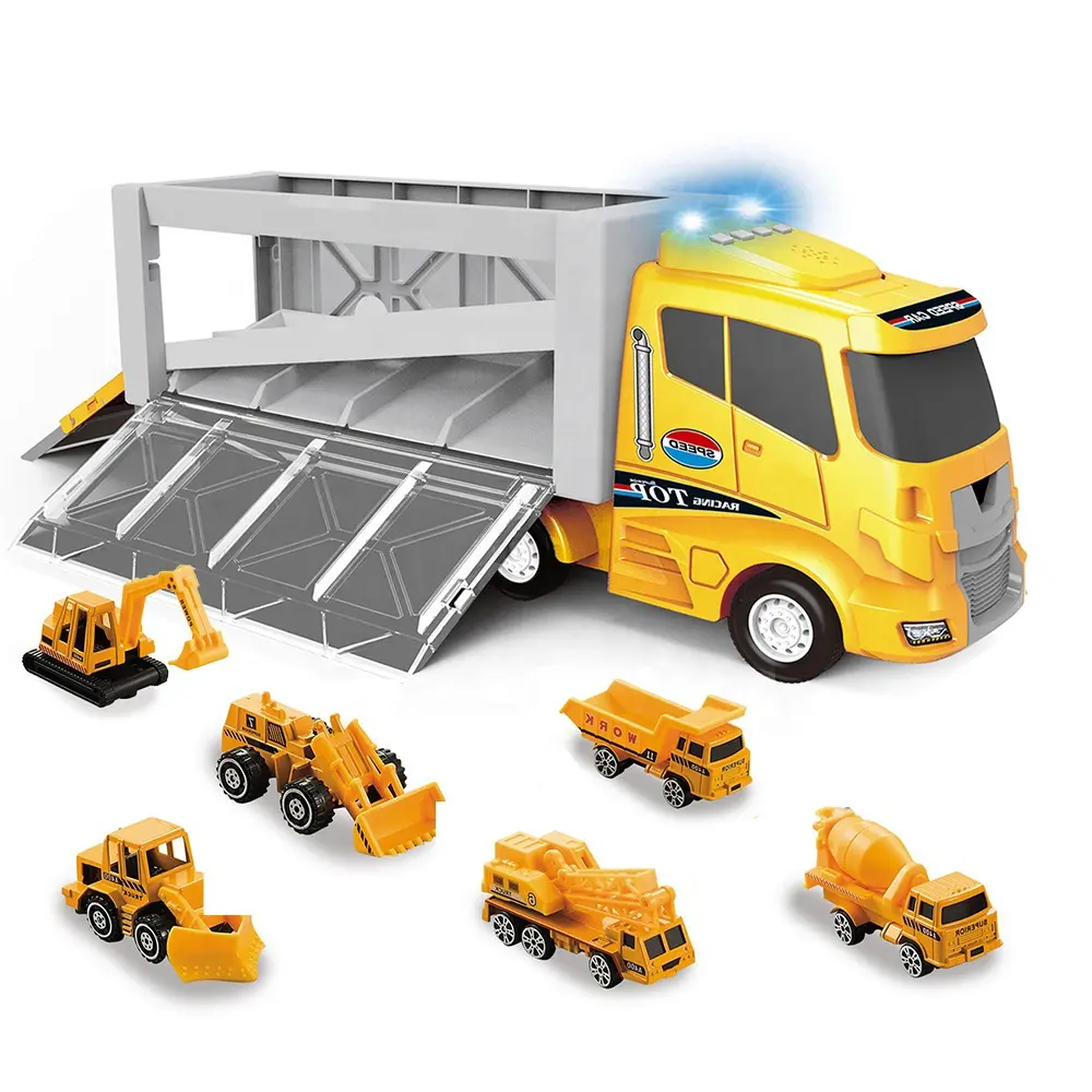 Sliding alloy metal car vehicles container container truck for cars toy vehicle