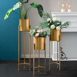 Contemporain Salon <span class=keywords><strong>Table</strong></span> À Thé De Luxe En Fer Fleur Présentoir De Haute Qualité En Métal Inoxydable Pot De Fleur Présentoir - Product Image 2