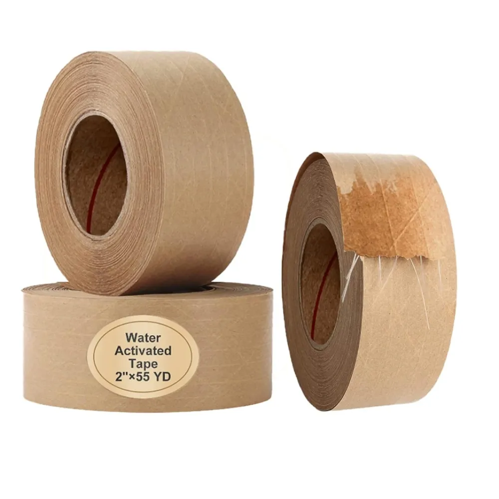 Wet Water Kraft Paper Tape Wholesale Customized Kraft Paper Tape Water Activated Kraft Paper Tape