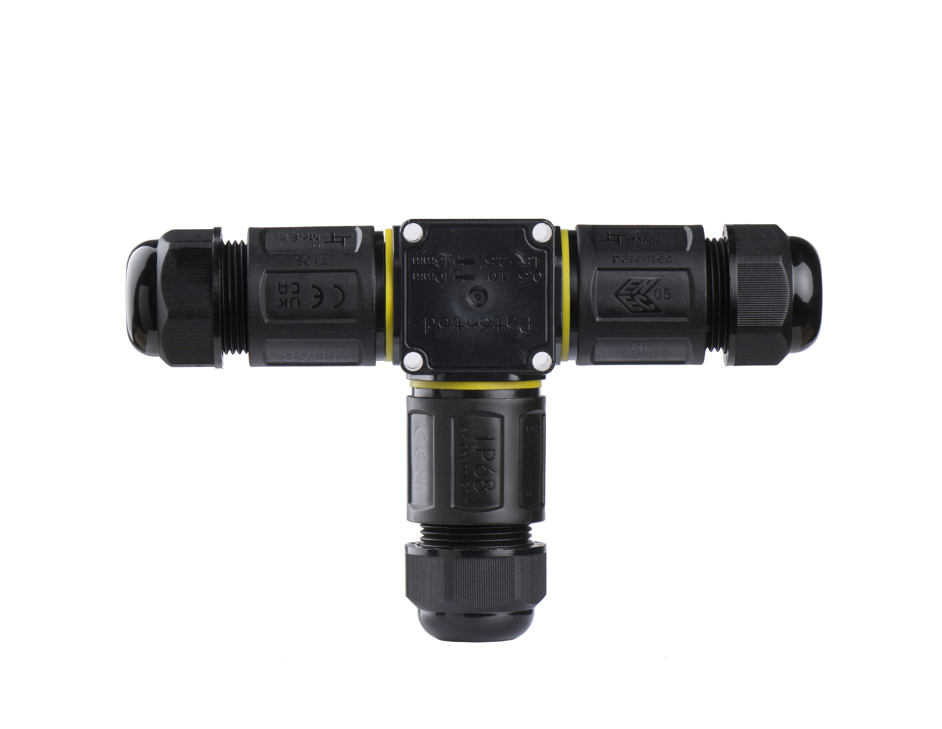 IP68 Waterproof Copper Quick Connector 3 Way No Screw Wire Connector For 2-5 Core Cable Solar Power System 32A