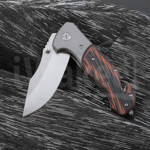 Couteau d'extérieur haut de gamme de poche G10 pliant de survie 8CR14 couteau de Camping avec couteau de survie - Product Image 4