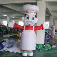 Fuyi Air Dancer, figurine gonflable en nylon en forme de chef de cuisine avec menu, pour la publicité d'événements et de restaurants
