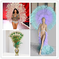 Plume de paon indienne naturelle lavée, 90-100 cm, pas chère, pour la décoration de costumes de carnaval, de danse et de spectacle DIY