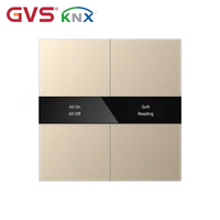 Boutons physiques entièrement programmables KNX/GVS/K-bus/OEM/ODM, interrupteur intelligent à 4 boutons pour la maison, l'hôtel et les projets d'automatisation des bureaux