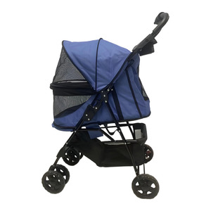<span class=keywords><strong>Poussette</strong></span> pour animaux de compagnie JXB 3 en 1 pour chiens et chats avec porte-bébé amovible, 4 roues, pliable, cadre en alliage d'aluminium - Product Image 1