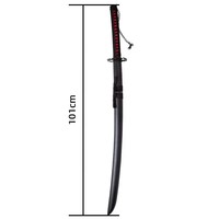 Épée de cosplay noire Bleach Tensa Zangetsu Nouvelle Lune Kurosaki Ichigo, la plus populaire des séries anime