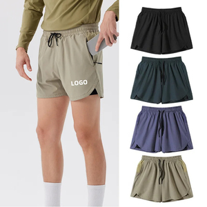 Pantalones cortos negros de doble capa para correr para hombre, pantalones deportivos de secado rápido para entrenamiento, entrenamiento, culturismo, nuevo estilo Formal - Product Image 6