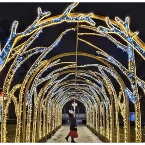 Decoraciones Navideñas 3D de Metal con Luces LED, Diseño de Arco Grande Personalizado por el Fabricante, para Decoración de Parques y Calles Comerciales - Product Image 6