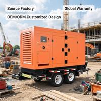 Industrial Mobile Trailer Mounted 100kw Diesel Generator Set 125kva 480V ATS 8-10 Hours Fuel Tank Water Cooling Emergency Rental