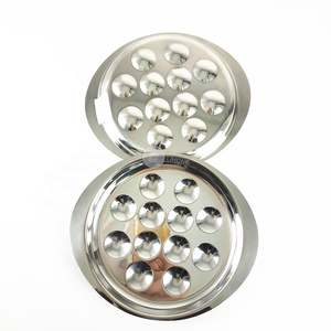 <span class=keywords><strong>6</strong></span> trous En Acier Inoxydable Pratique Escargot Plat Escargot Plaque Plaque Alimentaire pour Restaurant D'hôtel - Product Image 6