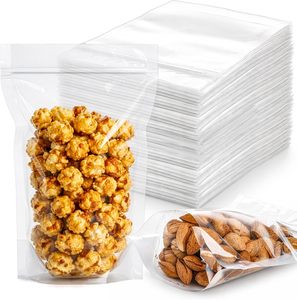 Custom Food Grade Clear Transparentt Eight Side Seal Stand up <b>Pouch</b> 7 X 11 Flat Bottom Zipper Bag for Food - Product Image 1