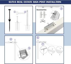 เสาป้ายพีวีซีไวนิลสำหรับอสังหาริมทรัพย์ป้ายบอกอสังหาริมทรัพย์อสังหาริมทรัพย์ - Product Image 5