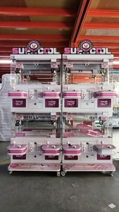 Mini máquina de garras de doble capa para cuatro personas, de metal, con sensor de movimiento y LED, juego operado con monedas para exhibición de regalos en centros comerciales urbanos - Product Image 5