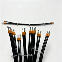 Câble d'alimentation CC UL1015 12AWG, assemblage de câbles à double fil, 105°C, 600V, avec borne à fourche isolée orange pour connexion d'équipement