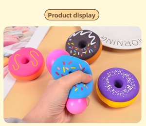 Jouets de bazar en caoutchouc en forme de beignet, populaires sur internet, sonores, écologiques, pour le jeu sensoriel et la décompression, amusants et stimulants - Product Image 6