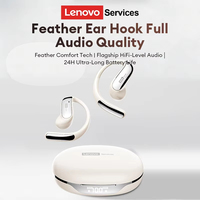 Écouteurs sportifs sans fil Lenovo AC100 TWS à crochet d'oreille, étanches, Bluetooth 6.0, basses Hi-Fi, longue autonomie