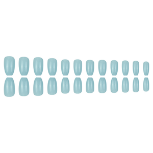 <span class=keywords><strong>Faux</strong></span> ongles courts <span class=keywords><strong>bleu</strong></span> <span class=keywords><strong>clair</strong></span>, 24 pièces, brillants, réutilisables, qualité salon, couverture complète, ongles artificiels - Product Image 5