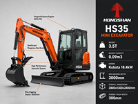 Mini-excavatrice sur chenilles de 1,5 tonne, 1,8 tonne, 2,5 tonne, moteur diesel CE, pour aménagement paysager, vente directe usine, fabricant