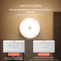 Lampe de chevet LED intelligente à détection magnétique, design moderne et minimaliste en ABS pour la maison, couloir, chambre à coucher, avec fonction de charge pour le sommeil