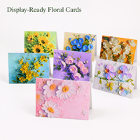 Ensemble de cartes de remerciement et d'enveloppes 4x6 pouces avec papier nacré, motif floral, intérieur vierge pour mariages, anniversaires, occasions professionnelles