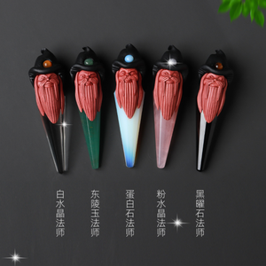 Nuovi prodotti wicca Rune Nordic Elf vecchio mage Pendente di Cristallo rosa cristalli di quarzo guarigione pietre - Product Image 3