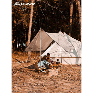 Bisinnna Tent Pole 2.1M Iron 4 Section Camping Support Outdoor Use - Product Image 1