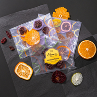En stock impression transparent mat givré thermoscellé petit sachet parfumé thé sec fruits sac d'emballage jetable à 3 côtés