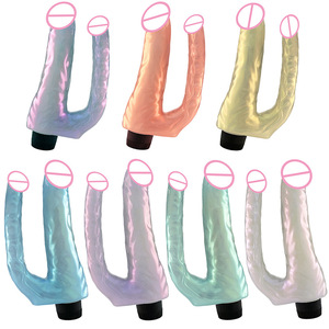 Jiuxi Macaron Color TPE Double-Headed Battery Model Simulated Dildo for Women, Adult Sex Toy JX-QSDZ-013 - Product Image 1