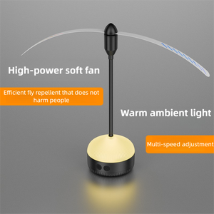 Ventilador Repelente <span class=keywords><strong>de</strong></span> Moscas Portátil con Batería/USB, Doble Acción, Luz Amarilla, Aspas Suaves, Trampas Ecológicas para Acampar al Aire Libre - Product Image 4
