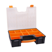 Boîte de rangement en plastique transparente, empilable, pour vis, clous, bijoux, avec séparateurs