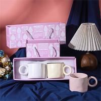 Cadeau Premium Klein Tasse en céramique de style crème bleue Coffret cadeau promotionnel