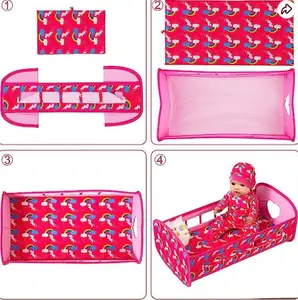 5 PCS Baby Doll Berço 18 Inch Girl Doll Cama e Acessórios Móveis Inclui Doll Bed Clothes