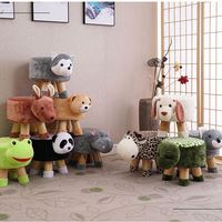 Chaise pour enfant en forme d'animal mignon, tabouret en bois, pouf, repose-pieds pour bébé, salon