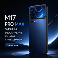 M17 Pro Max Version Globale Téléphone Portable 5G 2026 16 Go + 1 To de Mémoire Écran HD 6,9 Pouces Affichage 144 Hz Caméra 108 MP Batterie 7500 mAh Android Mobile