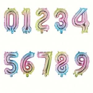 Globos de Número Metalizados de 16 Pulgadas en Varios Colores para Decoración de Fiestas, Precio al por Mayor - Product Image 1