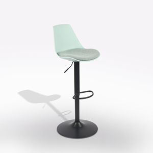 เก้าอี้สีดำพร้อมเบาะผ้าสีเขียว - Product Image 1