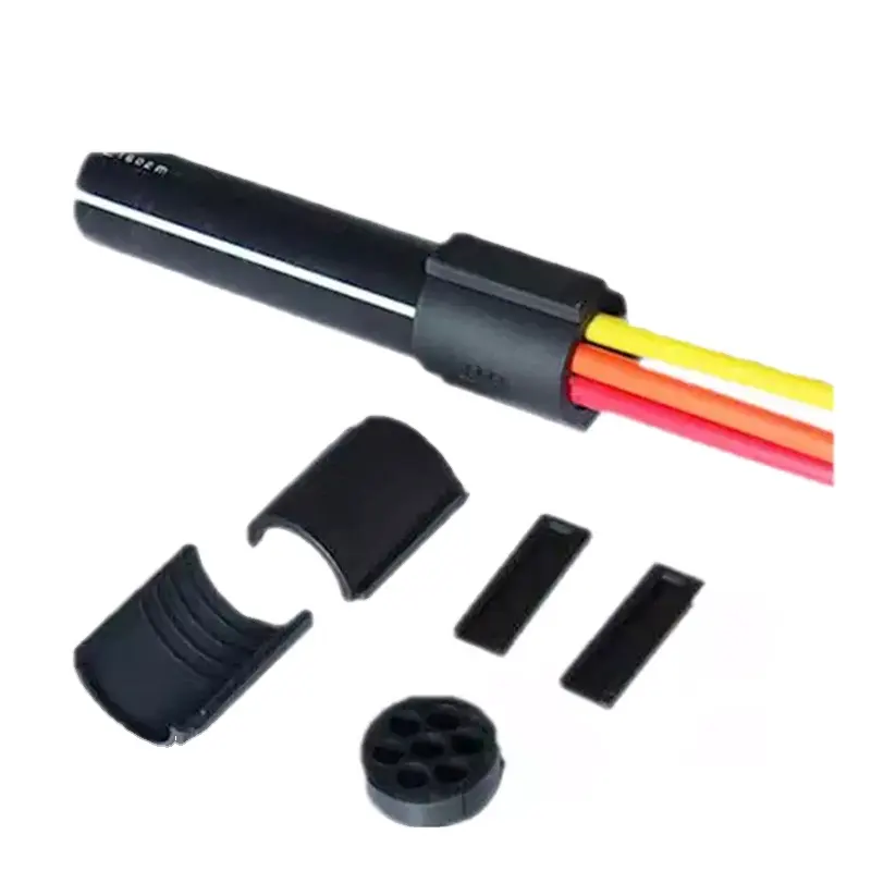 ANMASPC DDSC Serie 40mm Polipropileno Negro HDPE 40mm Accesorios para microconductos Conector de sellado de conductos divisible