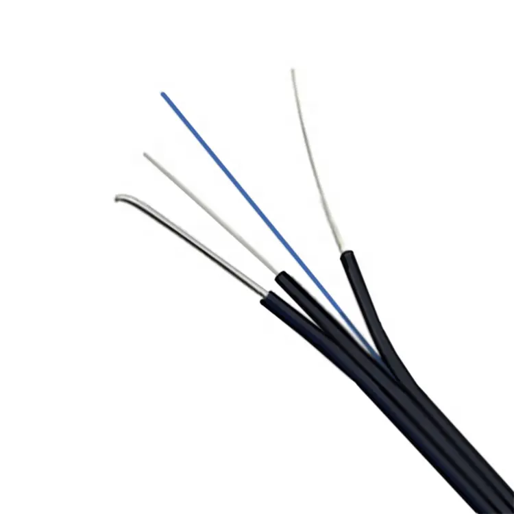 Câble de dérivation FTTH bobine de câble de Fiber optique CE tambour en bois de télécommunication prix du fabricant LSZH G652d G657A 1 noyau noir