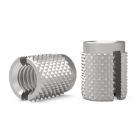 Self Locking Opposite Helical Knurl Brass Insert with Slot for Automotive Component Buyer