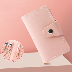 Professionnel rose sept pièces en acier inoxydable coupe-ongles ensemble complet <span class=keywords><strong>manucure</strong></span> et pédicure trousse à outils en gros - Product Image 3