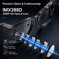 Lunettes Intelligentes W660 avec Caméra 2000W, Enregistrement Vidéo 4K 60Fps, Lunettes de Soleil IA WIFI, Traduction IA GPT, Lunettes Intelligentes 2026