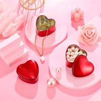 Boîte en fer blanc personnalisée pour la Saint-Valentin et la Fête des Mères, petite boîte ronde avec couvercle et anneau de traction pour chocolats, biscuits et gâteaux