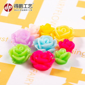 Flores de Resina en Miniatura Dp, Rosas de 1 cm y 0.6 cm, Color Aleatorio, Decoraciones de PVC para Manualidades y Joyería DIY - Product Image 3